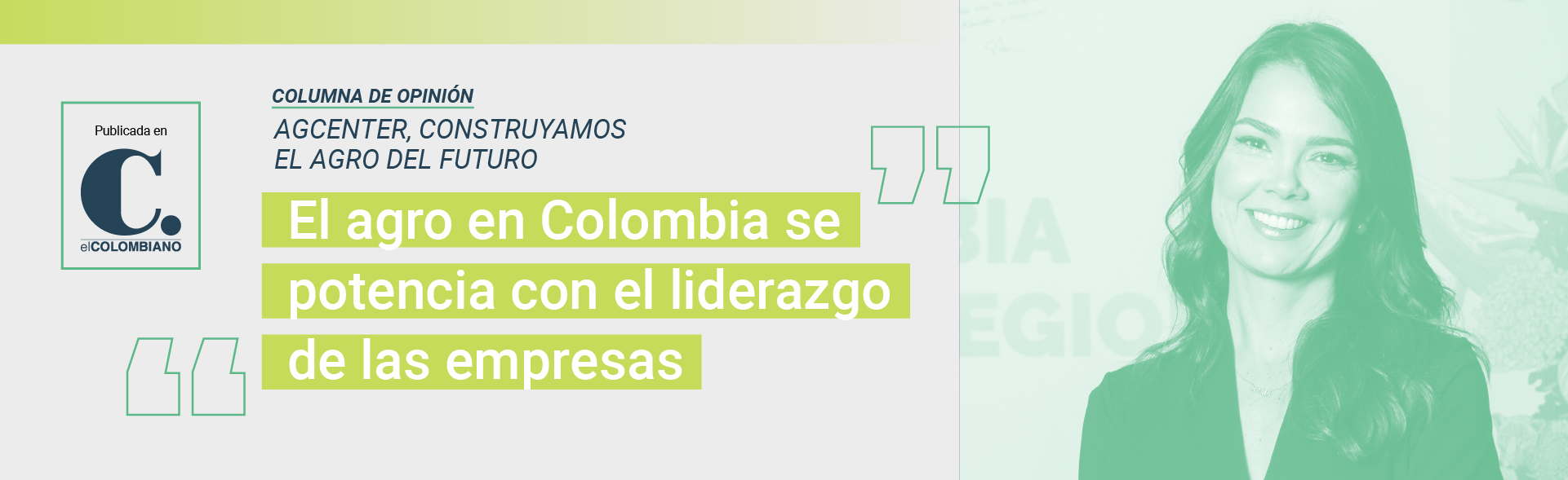 Rostro María Bibiana Botero, Presidenta Ejecutiva de Proantioquia