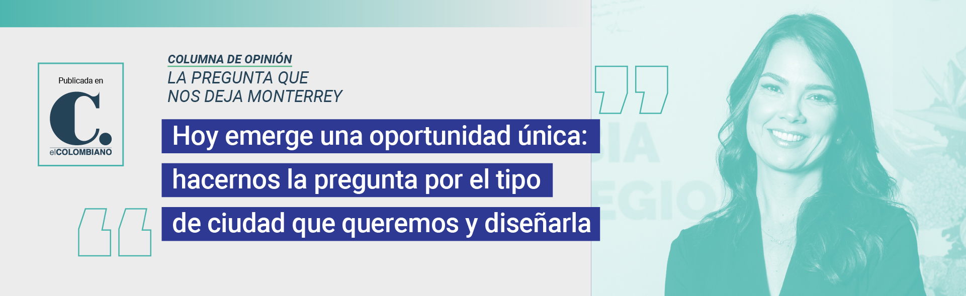 Rostro María Bibiana Botero, Presidenta Ejecutiva de Proantioquia